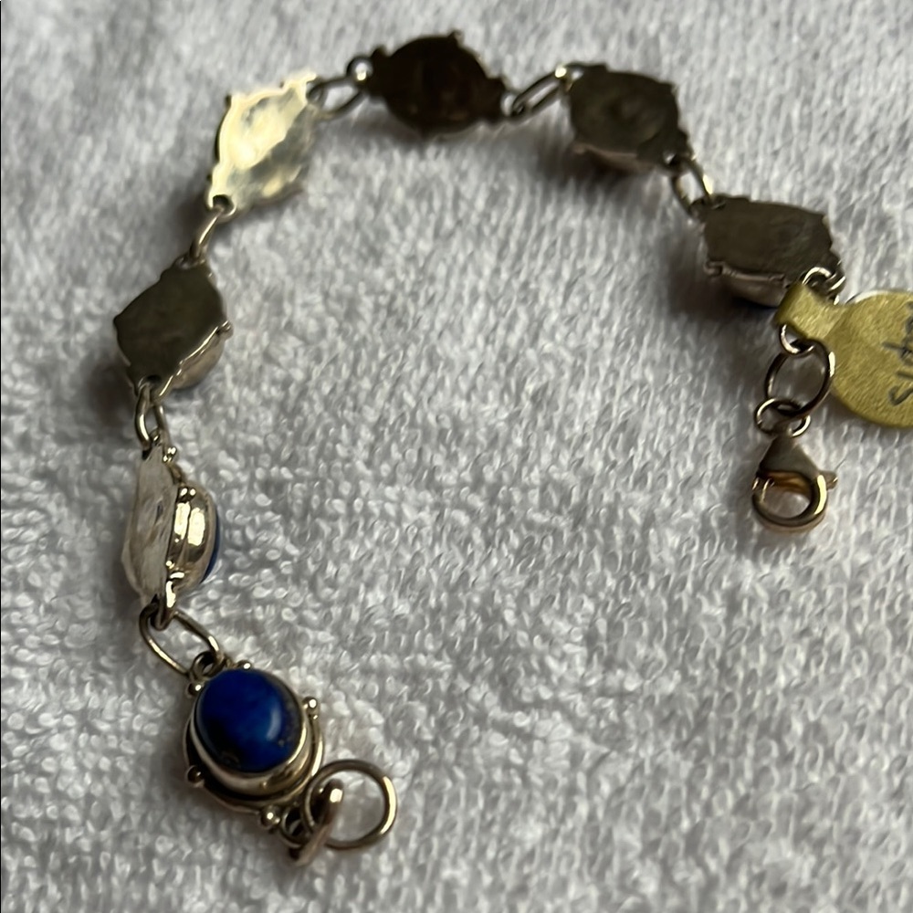 NWOT Boho sterling& Lapis Lazuli Bracelet